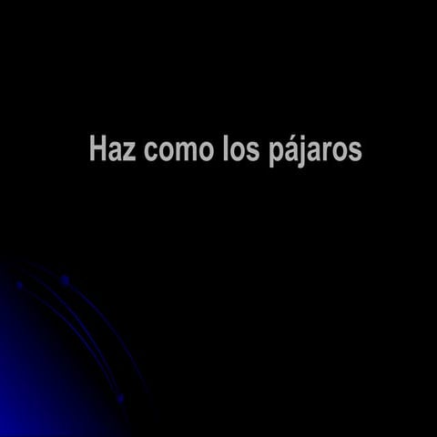 Haz como los pájaros