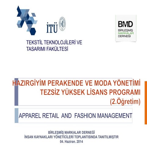 İTÜ Perakende ve Moda Yönetimi Yüksek Lisans Programı | PDF