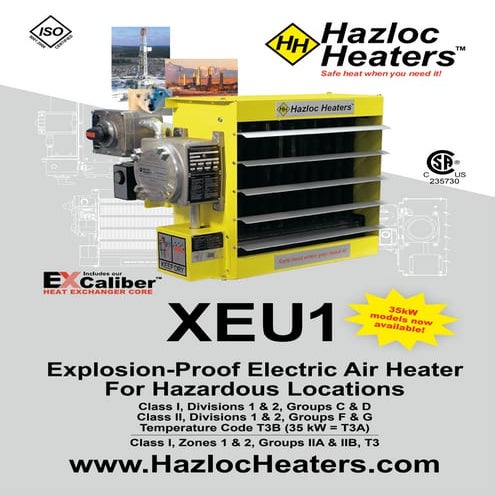 Hazloc Explosion-proof Heaters XEU1 - Brochure