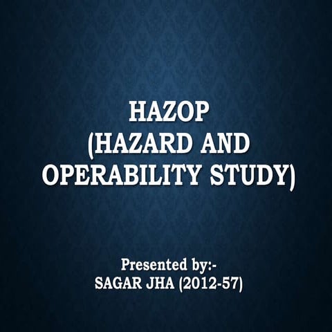 Hazop Hazard and Operability Study