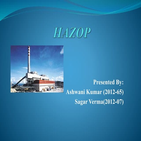 Hazop Hazard and Operability Study