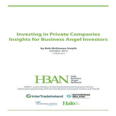 HBAN - Raising Business Angel Investment Insights for Entrepreneurs