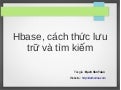 Hbase, Cách thức lưu trữ và tìm kiếm