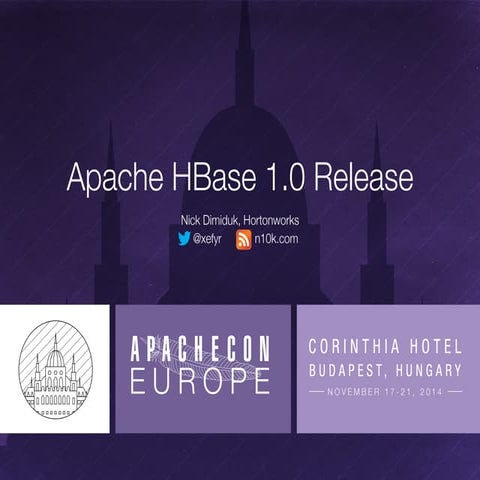 Apache HBase 1.0 Release | PPT