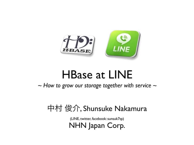 HBase at LINE