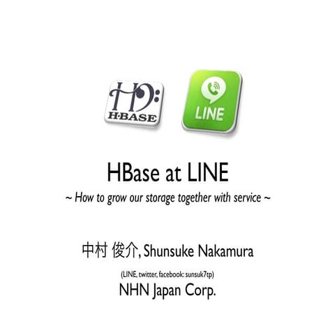 HBase at LINE