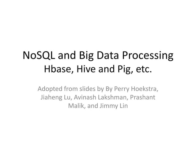 Hbase hivepig