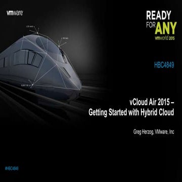 VMworld 2015: vCloud Air 2015 – Getting Started with Hybrid Cloud