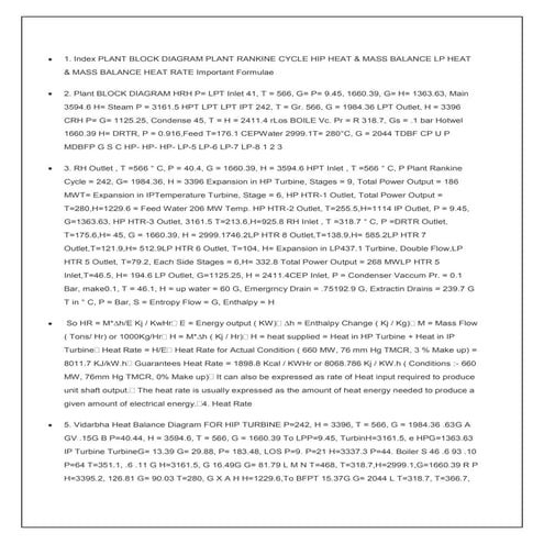 Turbine cycle heat rate calculation | PPT
