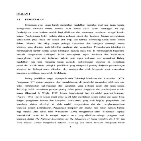 Hbec3903 teknologi dan ict dalam pendidikan awal kanak kanak