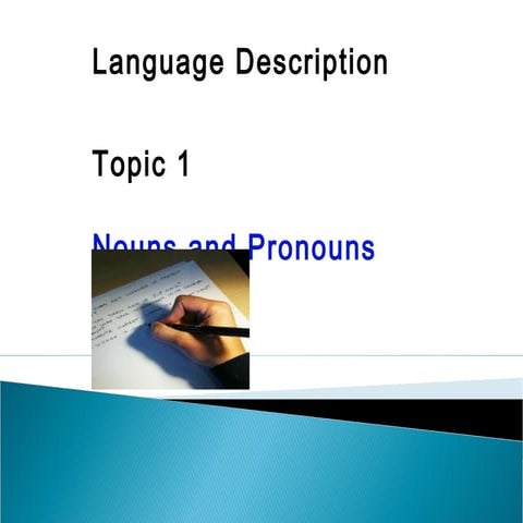 Nouns and Pronouns