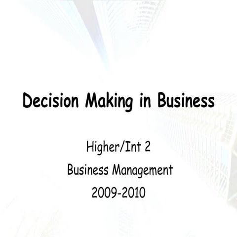 HBM Decision Making CMD