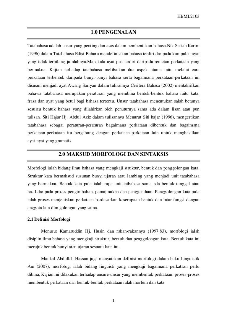 Assignment Morfologi