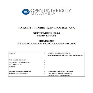 Hbms4303 perancangan pengajaran muzik