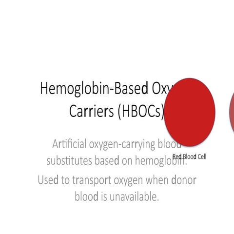 Hemoglobin based artificial oxygen carrier | PPTX