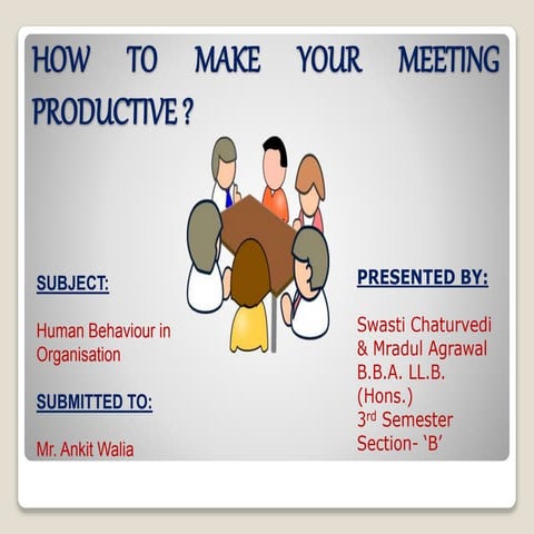 How to make your Meeting productive?