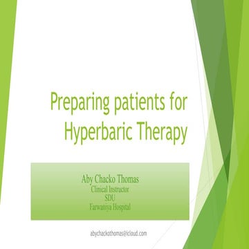 Hyperbaric oxygen therapy | PPTX