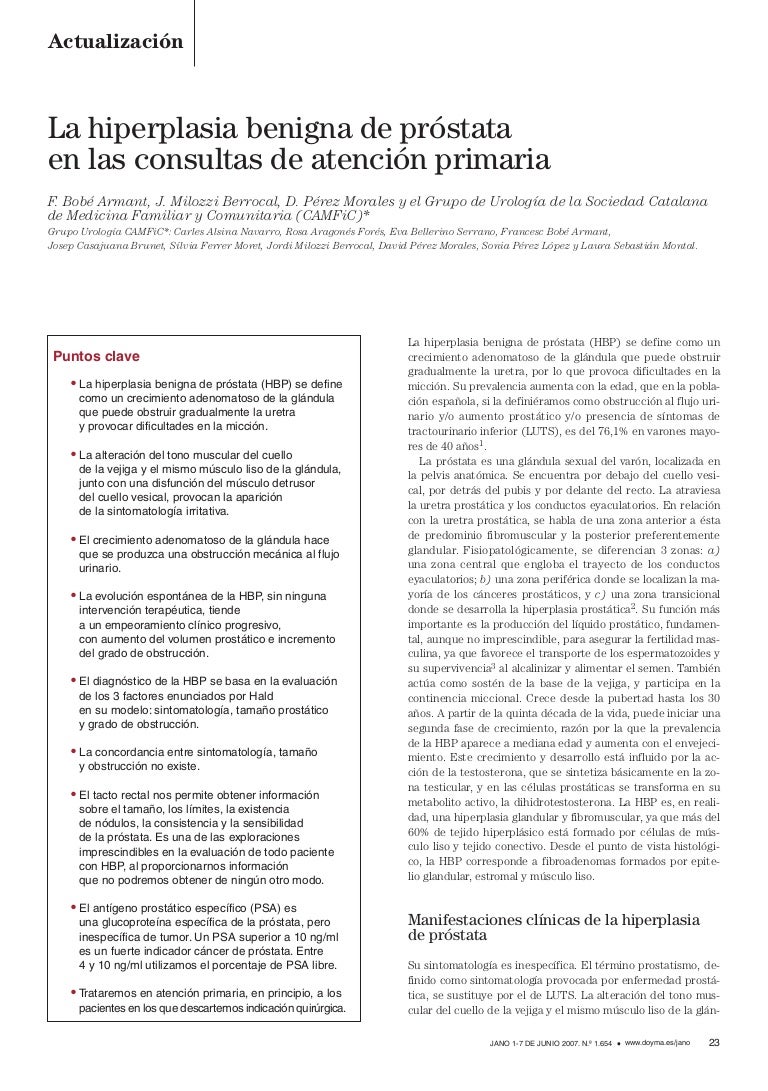 repetición de bph después de turp