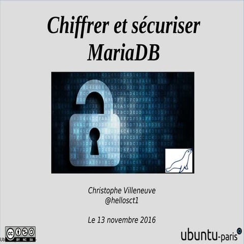 Chiffrer et sécuriser MariaDB