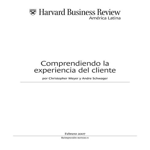 Hbr   comprendiendo la experiencia del cliente