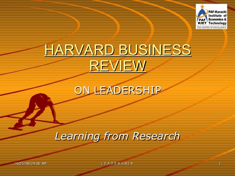 HBR On Leadership 1