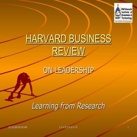 HBR-  On Leadership 1
