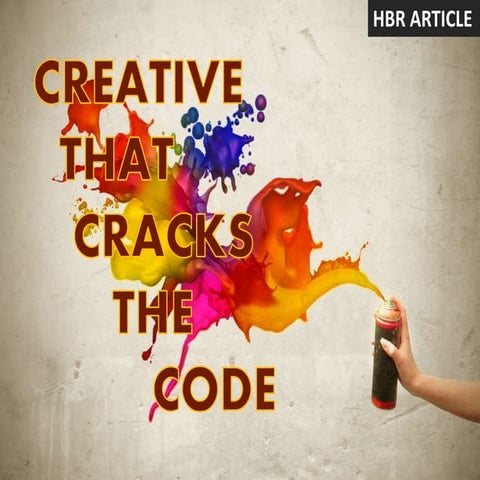 Hbr article - creative that cracks code