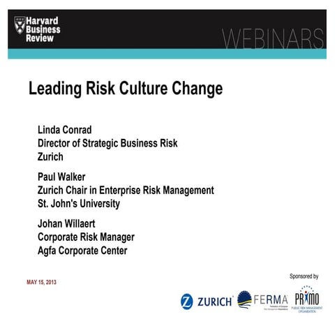 Leading risk culture change webinar