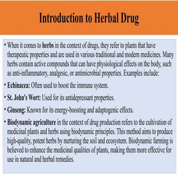 Herbal Druĝ Technology unit-1 basic info