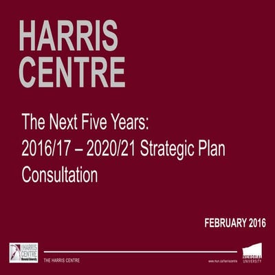 Harris Centre 5yr Strategic Planning Consultation