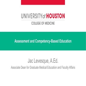 Assessment and Competency-Based Education
