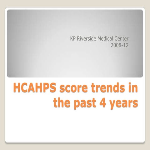 Hcahps score trends in the past 4 years