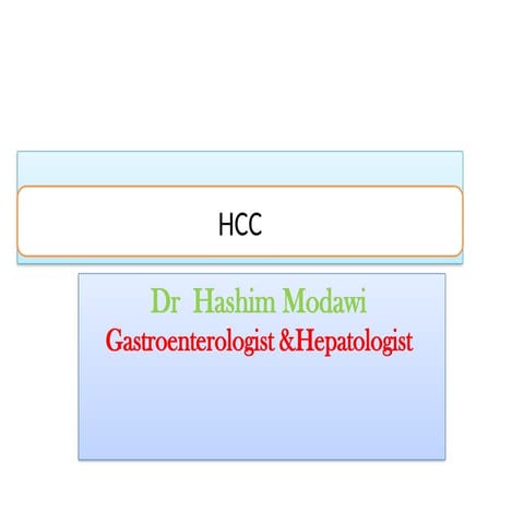 HCC.pptx hepatocellular carcinoma for internal medicine | PPTX