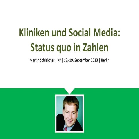 Kliniken und Social Media: Status quo in Zahlen