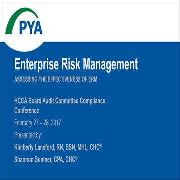 Enterprise Risk Management