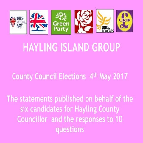 HCC candidate statements and questionnaire responses