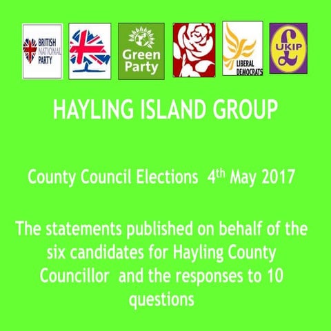 HCC candidate statements and questionnaire responses