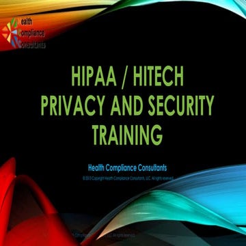 Hcc_hipaa hitech training_Basic www.hcctecnologies.com