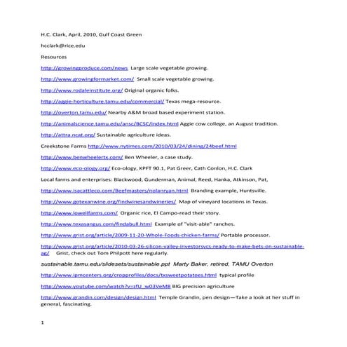 Hc clark resources gulf coast green 2010