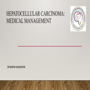 Hepatocellular carcinoma medical and surgical management