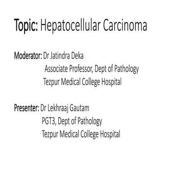 Hepatocellular carcinoma | PPTX