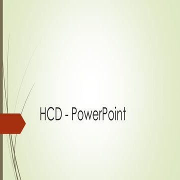 Hcd power point | PPT