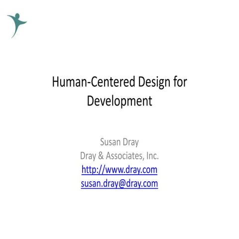 Human-Centered Design for Development (HCD4D): Workshop at U(X)PA2012 