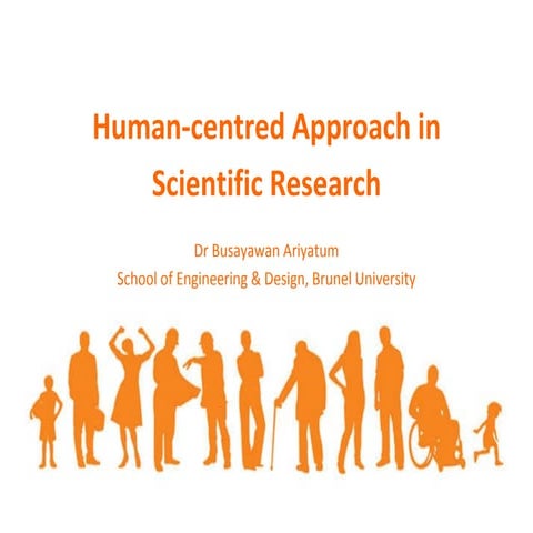 Human-centred HCDI Seminar: Approach in Scientific Research