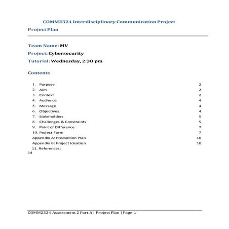 Icp assignment 2 a_group 11_project plan | DOCX