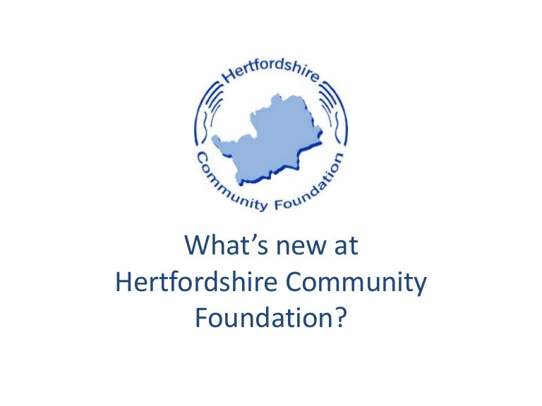 Herts Community Foundation, funding fair presentation