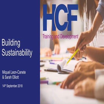HCF Training - Building Sustainability Workshop