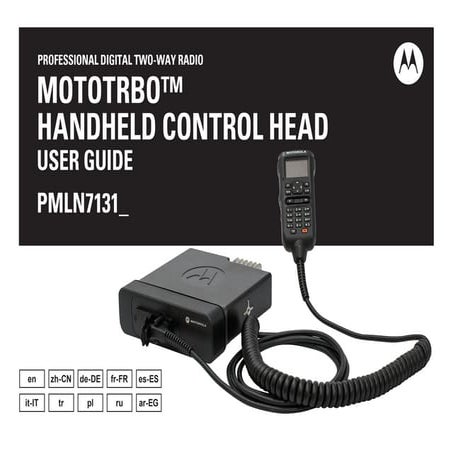 Motorola MotoTRBO XPR5550 HandHeld Control Head (HCH) User Guide PMLN7131