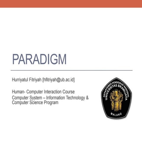 Hci [5]paradigm