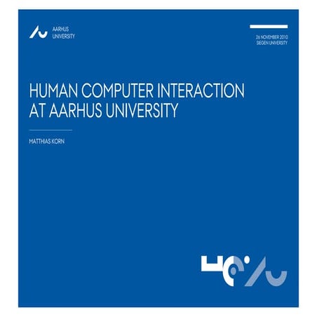 Human Computer Interaction At Aarhus University Pdf